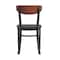 Flash Furniture Black Vinyl Seat Dining Chair with Walnut Wood Back XU-DG6V5BV-WAL-GG - alternate 3